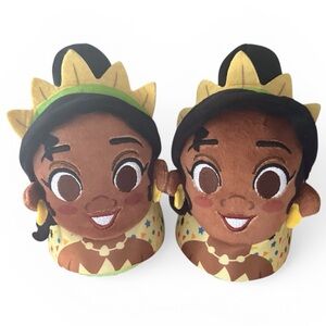 7-8 Girls Plush Princess Tiana Slippers